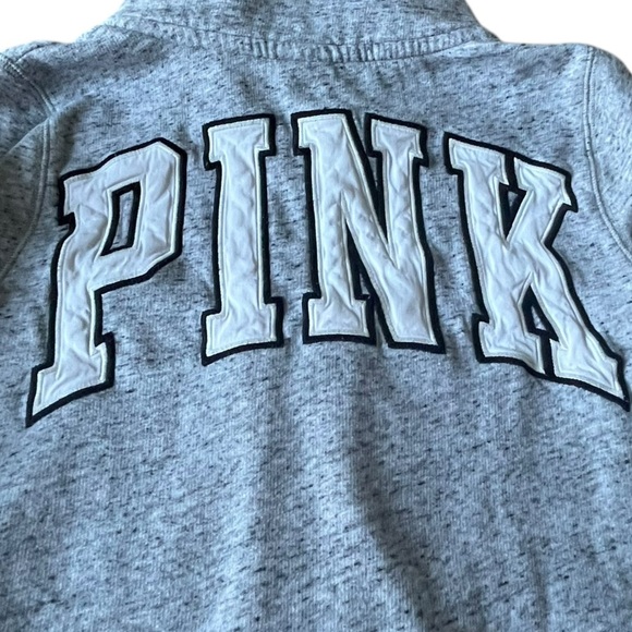 Victoria's Secret Gray Bomber Jacket with PINK Logo Size XS Cozy Core Capsule - Picture 6 of 6